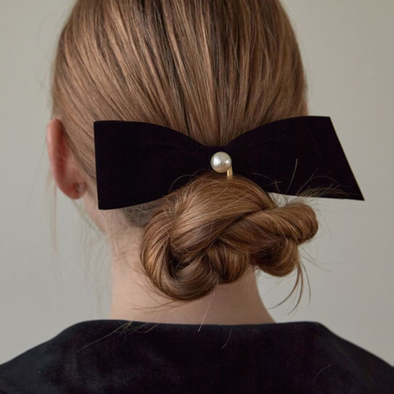 Jean Paul Clarisse Pearl Ribbon Hairpin JP-22-223AB