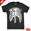 Mens Splattered Rib Cage T Shirt Cool Skeleton Costume Halloween Tee for Guys !! Unisex T-Shirt