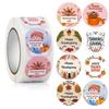 500 Happy Thanksgiving Stickers, Fun Thanksgiving Designs for Holiday Harvest Party Decorations, Gift Wrapping Labels, School Supplies