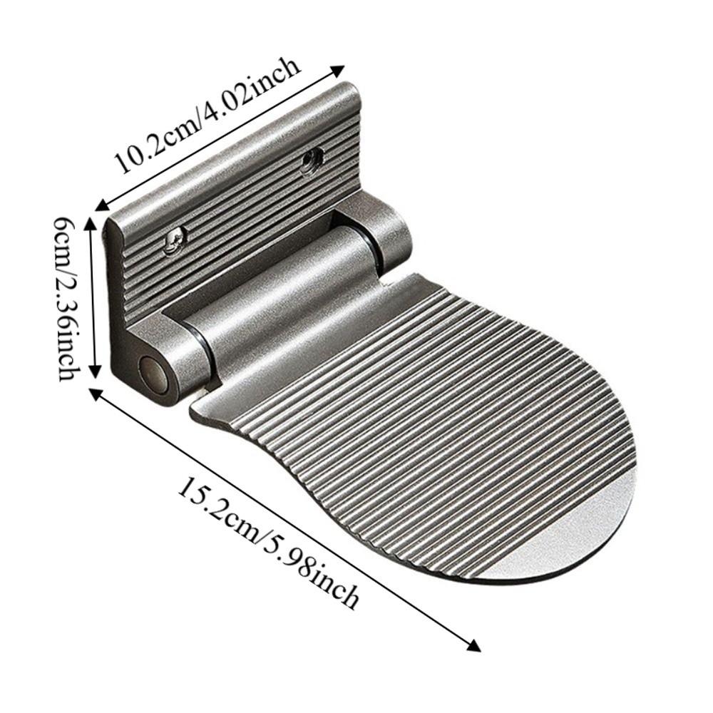 Aluminum Zinc Zinc Alloy Bathroom Pedals Wall Mounted Shower Footstool Stable Shower Foot Rest Shaving