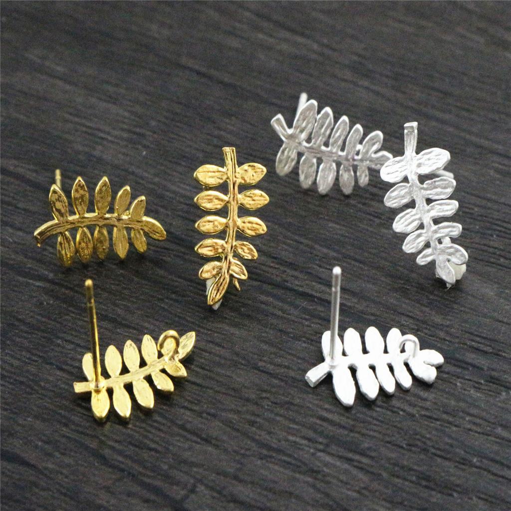 6-10pcs Brass Metal Flower Studs Earrings Pins DIY Earrings Stud Hooks Jewelry Making Accessories Findings