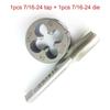 1pc 7/16-24 Tap + 1pc 7/16-24 Die UNS Right Hand Taper and Die