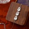 Natural Water Foam Jade Gourd Design Bracelet Women's S925 Sterling Silver Inlaid High-end Niche Temperament Simple