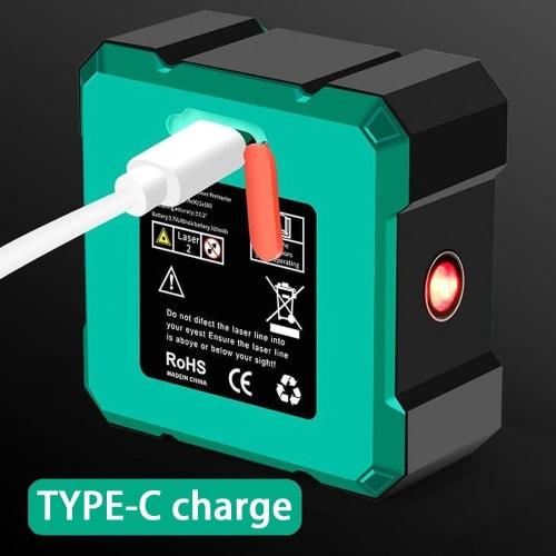 USB Rechargeable Digital Angle Finder with Electronic Laser & LCD Inclinometer - Waterproof Level Tool with Strong Magnetic Base, Waterproof Digital L