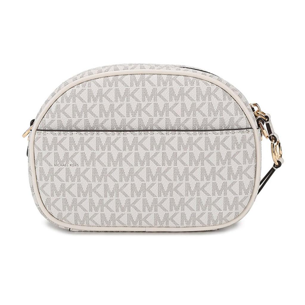 Michael Kors MK Jet Set Charm Monogram Fashion Commuter Crossbody Shoulder Bag Small Women Bags Vanilla-White 32S1GT9C0B-132
