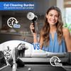 Electric Spin Scrubber, Cordless Shower Scrubber with Battery Level Display, 2 Speeds Electric Scrubber for Cleaning with 6 Replaceable Heads,