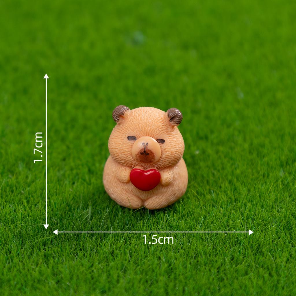 10-30pcs Mini Capybara Figurine DIY Landscape Home Decor Ornament Dollhouse Miniature Fairy Garden Decoration Accessory Modern
