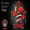 3045 Cobra Cross Rám Stavebnice Halloween Růžový Květ Sestava Kreativní DIY Model Stolní Dekorace Dárek