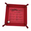 Christmas Dice Tray Folding Holder for Dice Games Portable Desk Organizer Fun PU Leather Dice Tray for Tabletop Games