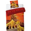 Disney enveloppe de couette lion king 140 x 200 cm polyester orange