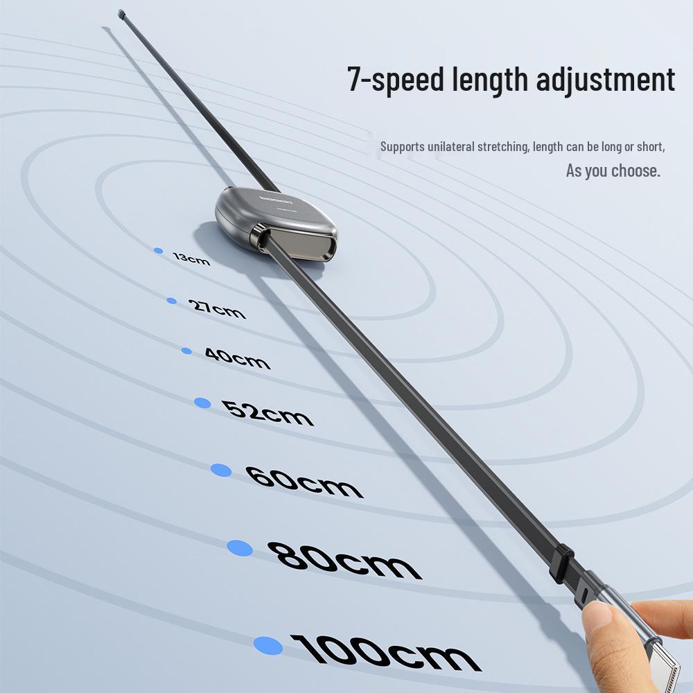 Toocki 100W Retractable Fast Charging Cable for Apple, MacBook, and Samsung