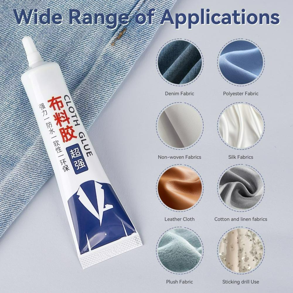 Transparent Fabric Sewing Glue High Viscosity Strength Corrosion Resistance Clothing Repair Glue Quick Dry Non Irritation