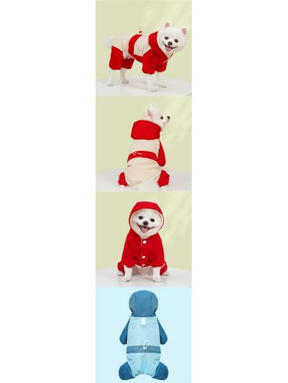 Waterproof Outdoor Suit for Small & Medium Dogs: Autumn/Winter Pet Clothing with Leash Accessories