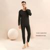 Men’s Thermal Underwear Set: Velvet, Antibacterial, Hyaluronic Acid-Infused, Long-Sleeved, Autumn/Winter Comfort
