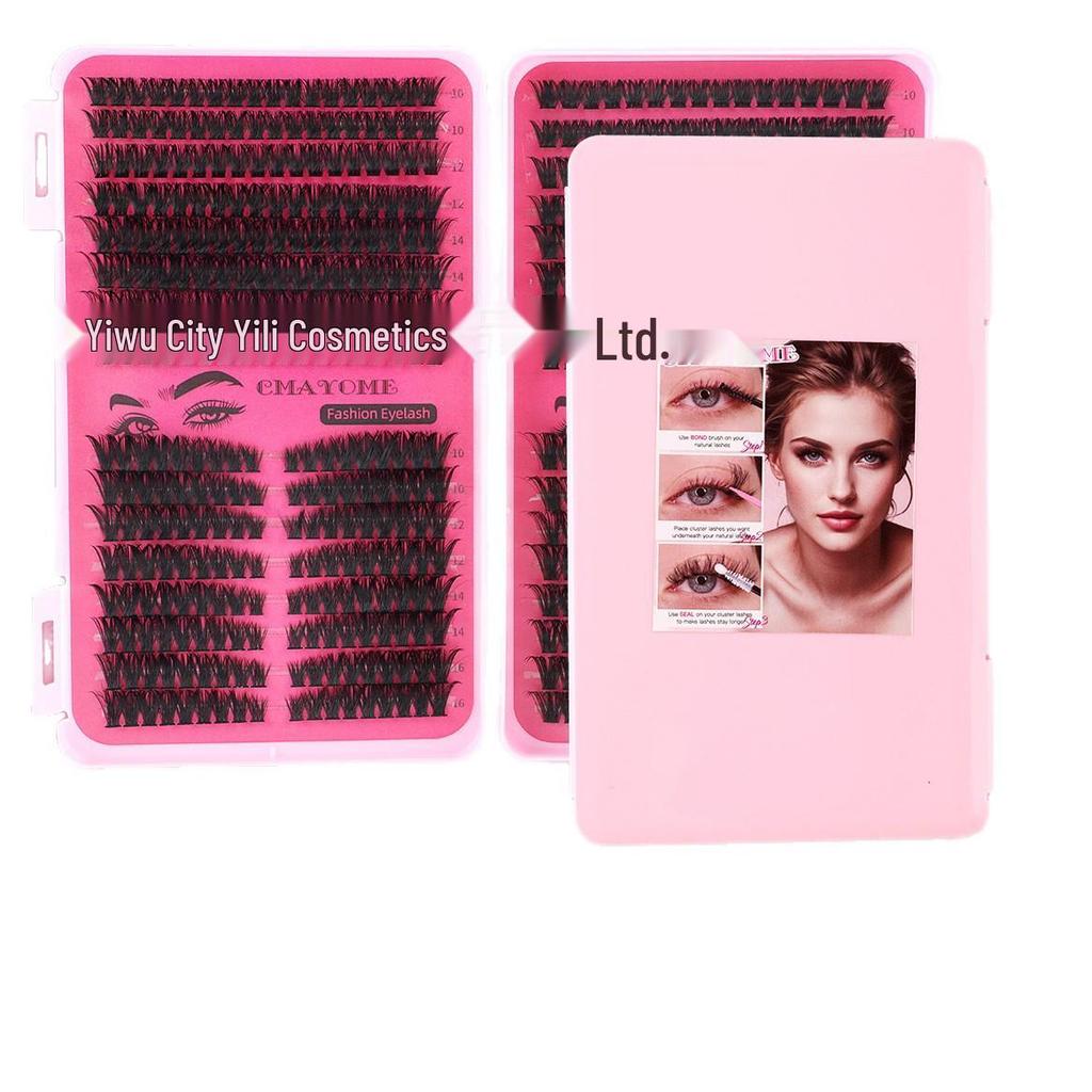 544 Cluster D Curl Individual Lash Set: DIY Dense, Curled, Segmented Eyelashes