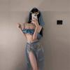 Night Cat Dunhuang Dance Concubine Erotic Underwear Sexy Western Regions Antique Hanfu Pure Desire Wind One-word Shoulder Free Uniform Suit