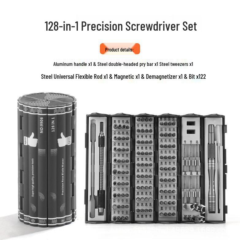115-in-1 Multi-functional Phone Repair Screwdriver Set with 24-in-1 Snap-fit Hardware Tools