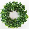 Artificial Green Leaves Wreath Front Door Wreath for Home Indoor Outdoor Decoration