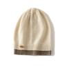 New Heavy Cashmere Color Matching Warm Soft Waxy Cashmere Wool Knitted Hat Children Spot