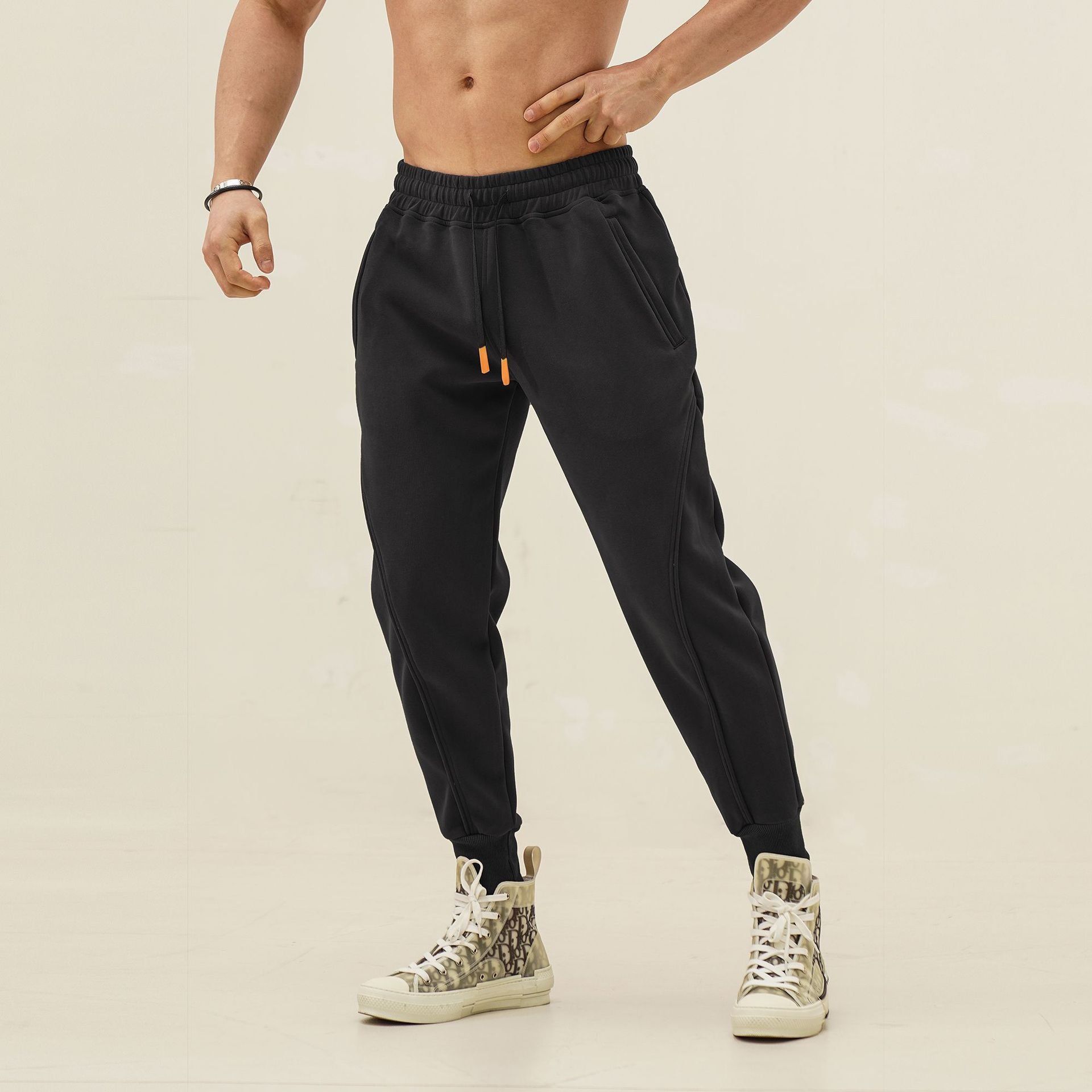 

Winter Outdoor Pants Men Quick Dry Fit Running Jogging Pants Men Bodybuilding Training Sport Pants Fitness Trousers Sportswear XS чорний