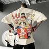 Oversized One Piece Luffy Anime Graphic T Shirt Men Women 2026 Summer Streetwear Tee Casual Short Sleeve Tops Cartoon Print Y2k