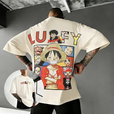 Oversized One Piece Luffy Anime Graphic T Shirt Men Women 2026 Summer Streetwear Tee Casual Short Sleeve Tops Cartoon Print Y2k