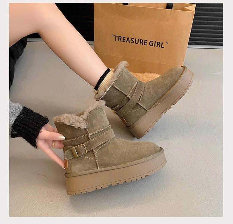 

2024 новые зимние ботинки на толстой подошве, новые зимние, с круглым носком, универсальные, бархатные, утолщенные, два способа носки, с отворотом, короткие, из снежного хлопка 40