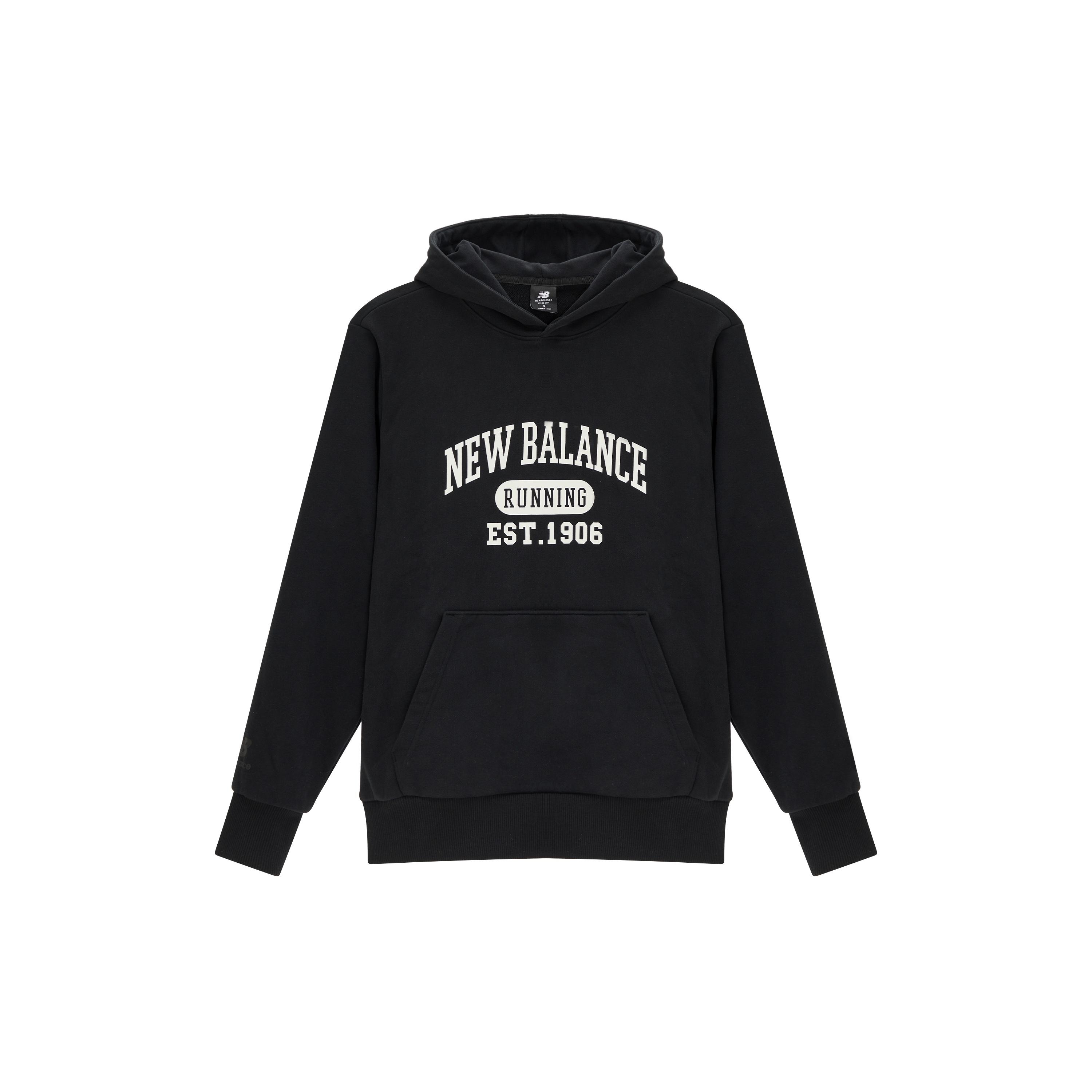 New Balance Classic Lifestyle Hoodie Asia Sizing  Black White  Unisex AMT31313-BK L