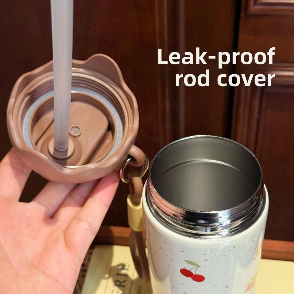 Ice Cream Vacuum Sippy Mug with Lanyard Thermal Water Bottle New Insulated Cup Gifts