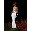 Europäische und amerikanische beliebte Damenbekleidung sexy Abendkleid Träger dekorative Blume Hosenträger langes Kleid