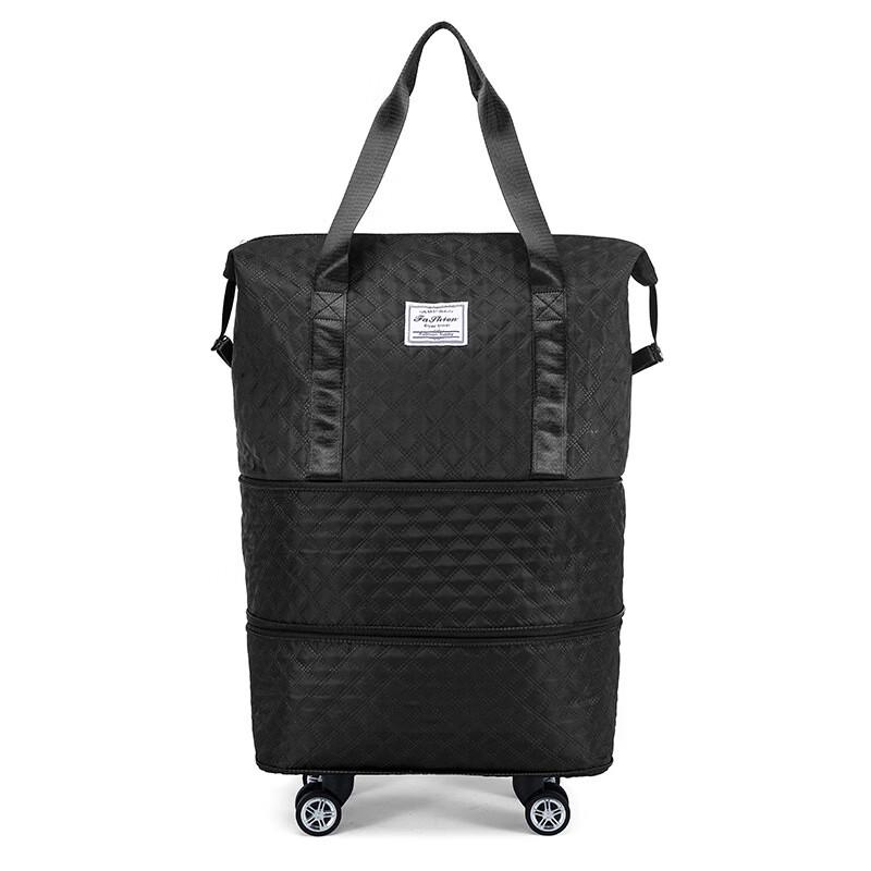 

Diamond Pattern Travel Duffel Bag with Wheels