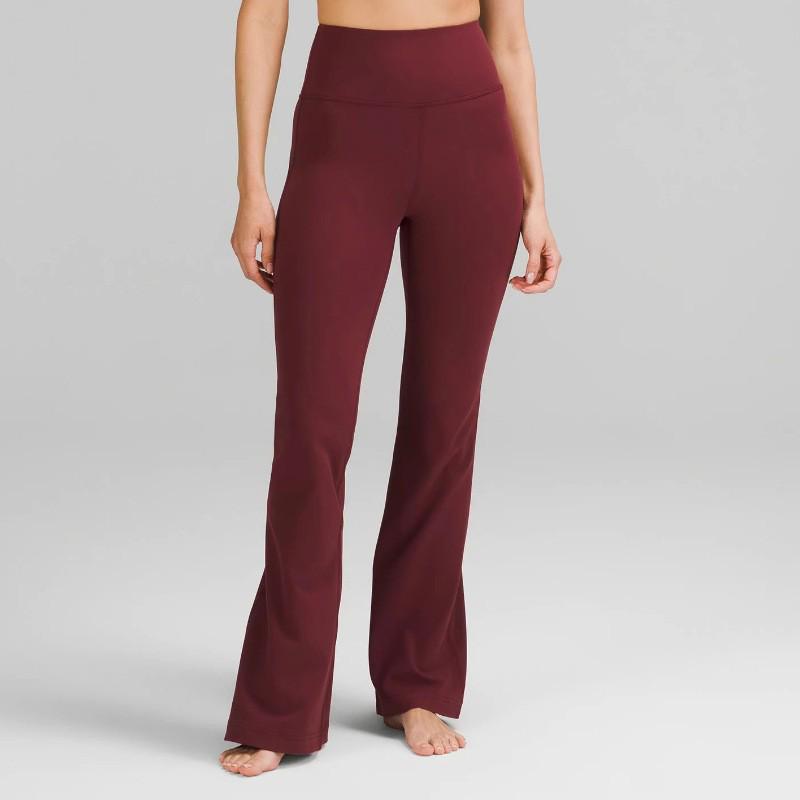 Uarun Women's Super High Waist Flare Yoga Pants - High Elastic, Nude Feel Running Tights