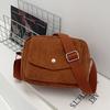 Women Corduroy Crossbody Shoulder Small Square Bag Casual Fashion Daily Handbag
