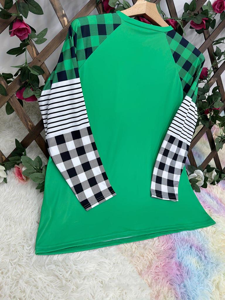 Plus Size Women's Halloween Pumpkin Long Sleeve T-Shirt for Autumn/Winter