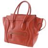Celine Luggage Handbag Micro Shopper Red/Orange Leather Women Used