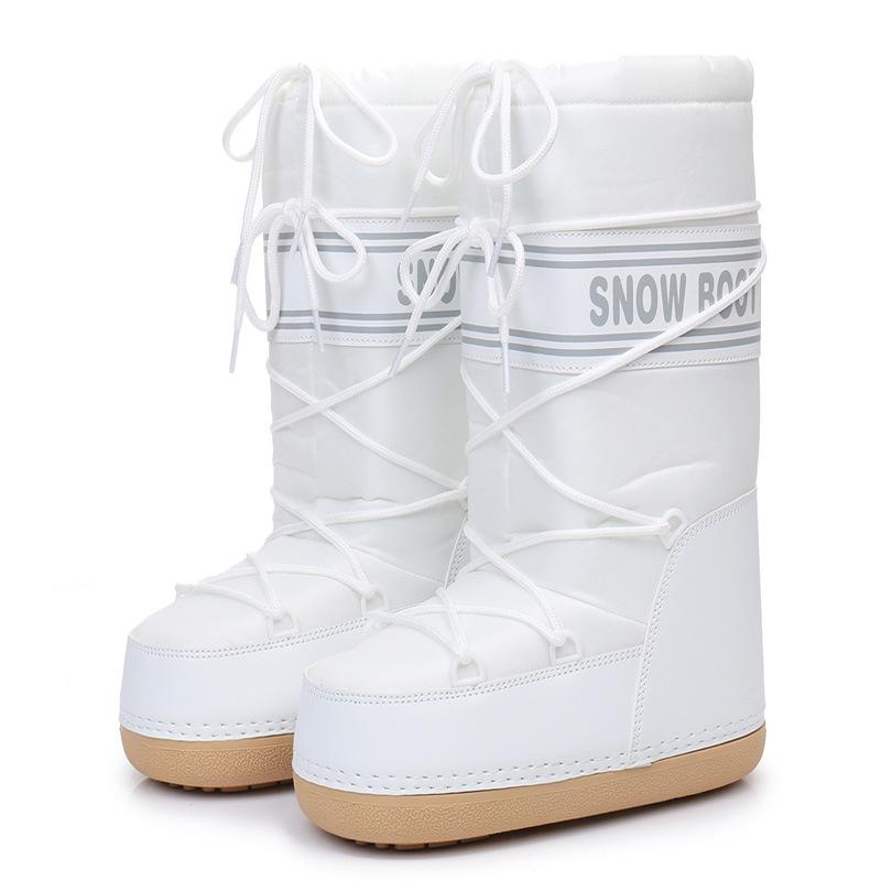 Fashion Winter Fluffy Women's Snow Boots Outdoor Faux Fur Cotton Boots Waterproof Middle Calf Platform Shoes Female Ski Boots