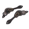 1Pair Spur Strap Leather Rhinestone Western Vintage Style Horse Riding Protective Equipment for