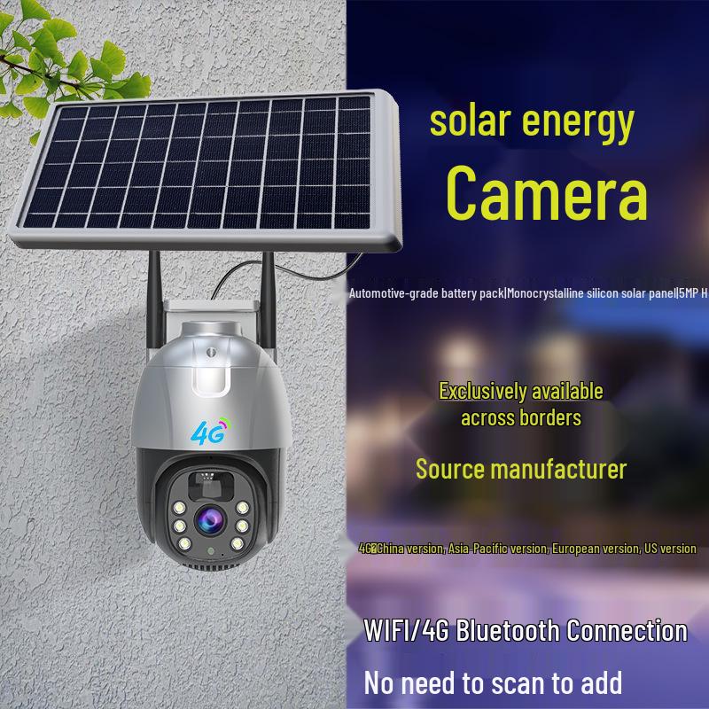 

4G Solar Outdoor WiFi Surveillance Camera by Eseecloud Global WIFI Version + 128GB Memory