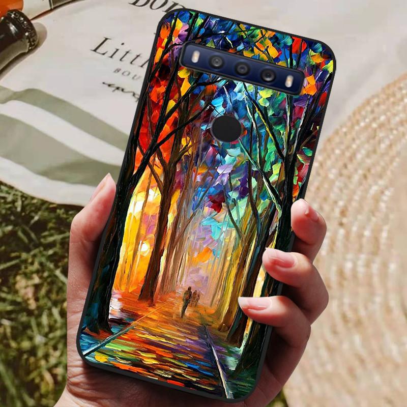 For TCL 10 SE Case Black TPU Silicon Shell For TCL 10SE Phone Cover Tcl 10se Cases T766H T766J T766U T766A Fundas Bumper Marble