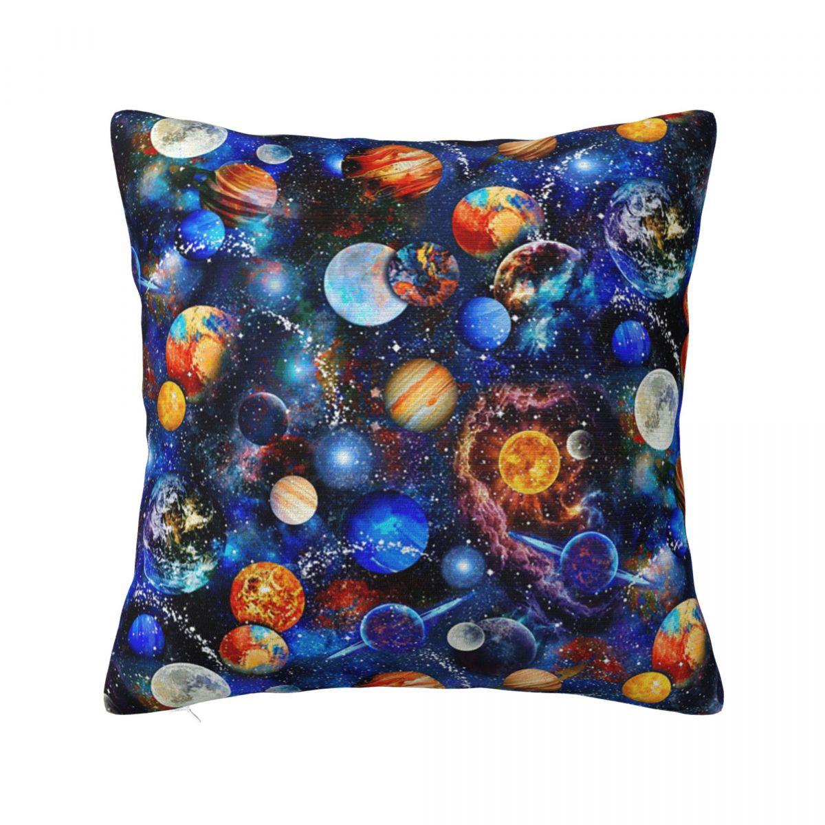 

Solar System Space Planets Universe Square Pillowcase Cushion Cover Pillow Case Throw Pillow Cover for Home Bedroom Car 12x12Inch
