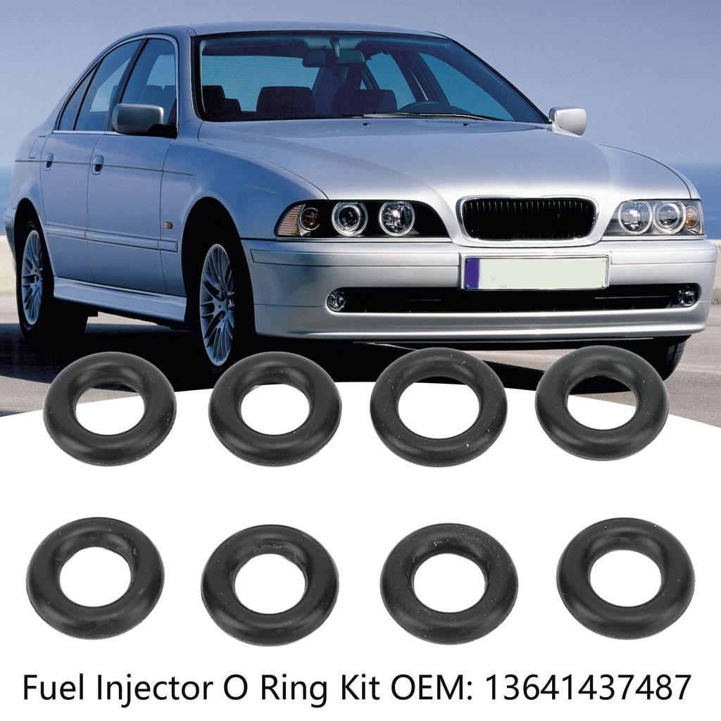 8PCS Fuel Injector O Ring Kit 13641437487 Strong Sealing Replacement For Cooper R56 R57 R52 R53 R60 R55