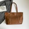 Borsa Tote in Ecopelle Borchiata Borsa a Spalla Oversize da Donna con Design Elegante Grande Capacità Borsa con Borchie