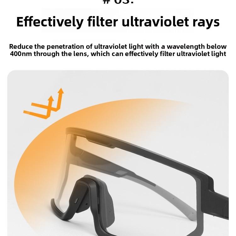 Anti-Fog Full Framework TR90 Cycling Glasses Outdoor Sports Running Unisex Photochromic Goggles Windproof & Sand proof UV