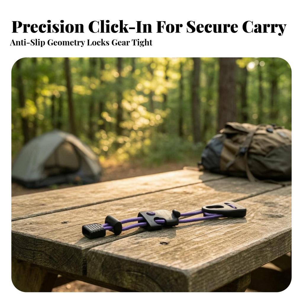 Backpack Accessory Hanger with Elastic Cord Compact for Mountaineering, Hiking
