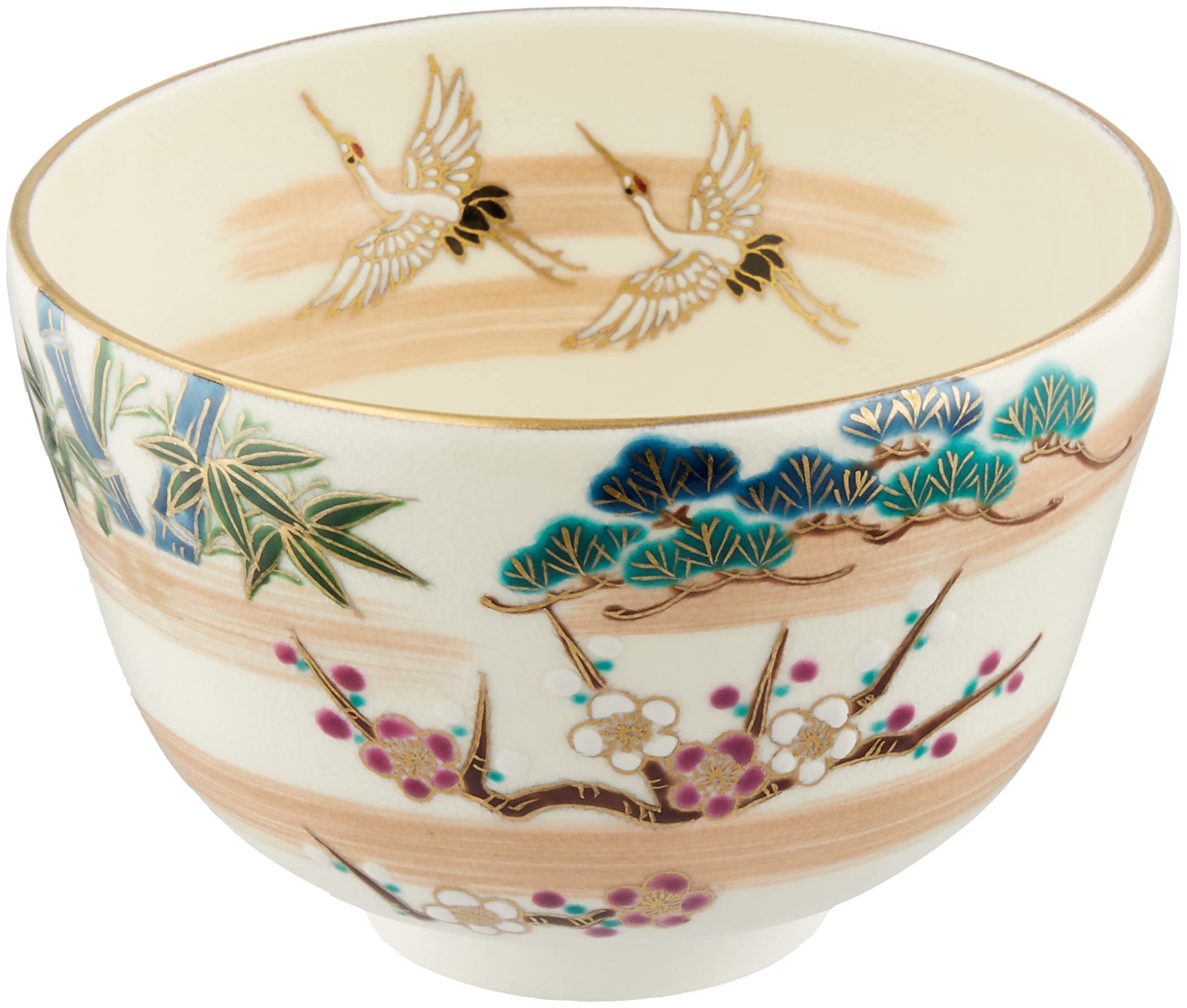 

Киото Киёмидзу Дзёдзан Матча Нинсэй и слива TJN435 варе, варе, печь, чаша, журавль, сосна, бамбук, дизайн,