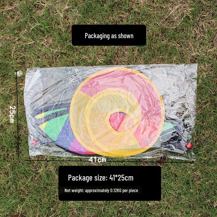 Rainbow Hot Air Balloon Wind Spinner: Rotating Seven-Color Garden Pinwheel with Sequins for Outdoor Decoration