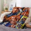 1Pc Chucky Print Flannel Blanket, High quality Comfortable for All Seasons, Home Decor, Warmth and Comfort, Perfect for Christmas Gifts