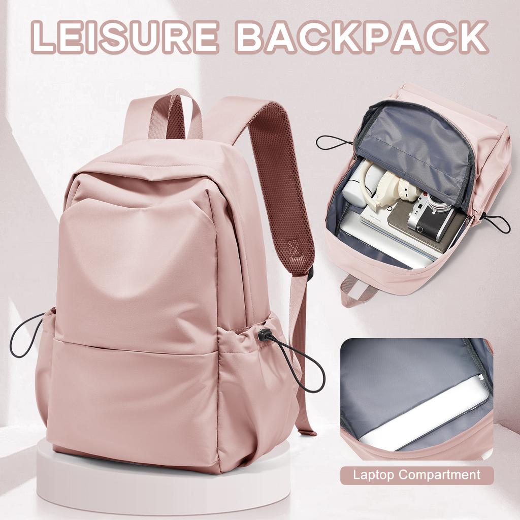 School Backpack Black Waterproof Bookbag Casual Lightweight Laptop Travel Rucksack Daypack School Bags for Boys Girls Teens