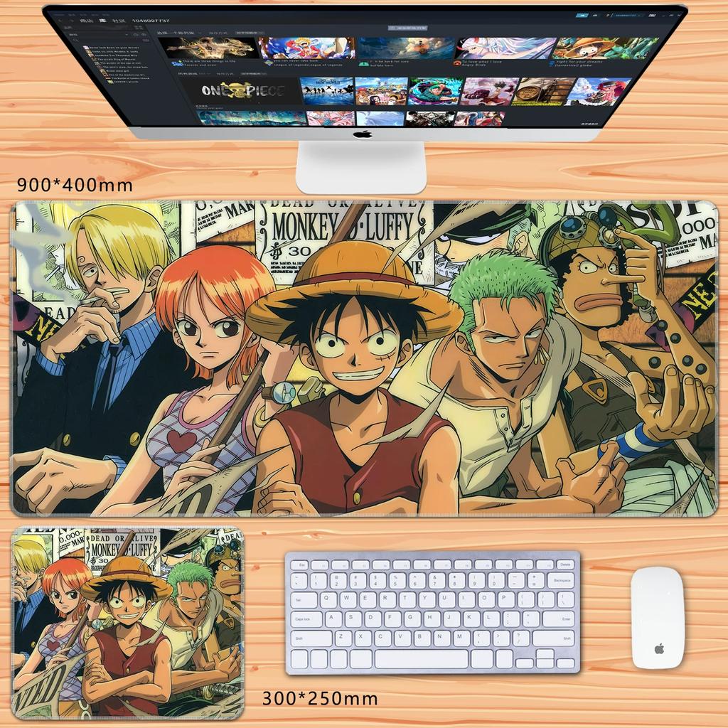 Oversized Chłopcy Anime Roronoa Zoro Dwuwymiarowy Duży Rozmiar Podkładka pod Klawiaturę do Gier Biurowa Podkładka pod Mysz Wysoka Rozdzielczość Anime ONE PIECE Skórzana Podkładka pod Mysz