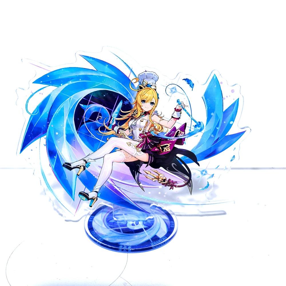 Anime Aktivität Genshin Impact Standmodell Acryl Actionfigur Xilonen Kinich Mualani Kreatives Spielzeug Geschenk toll für den täglichen Gebrauch